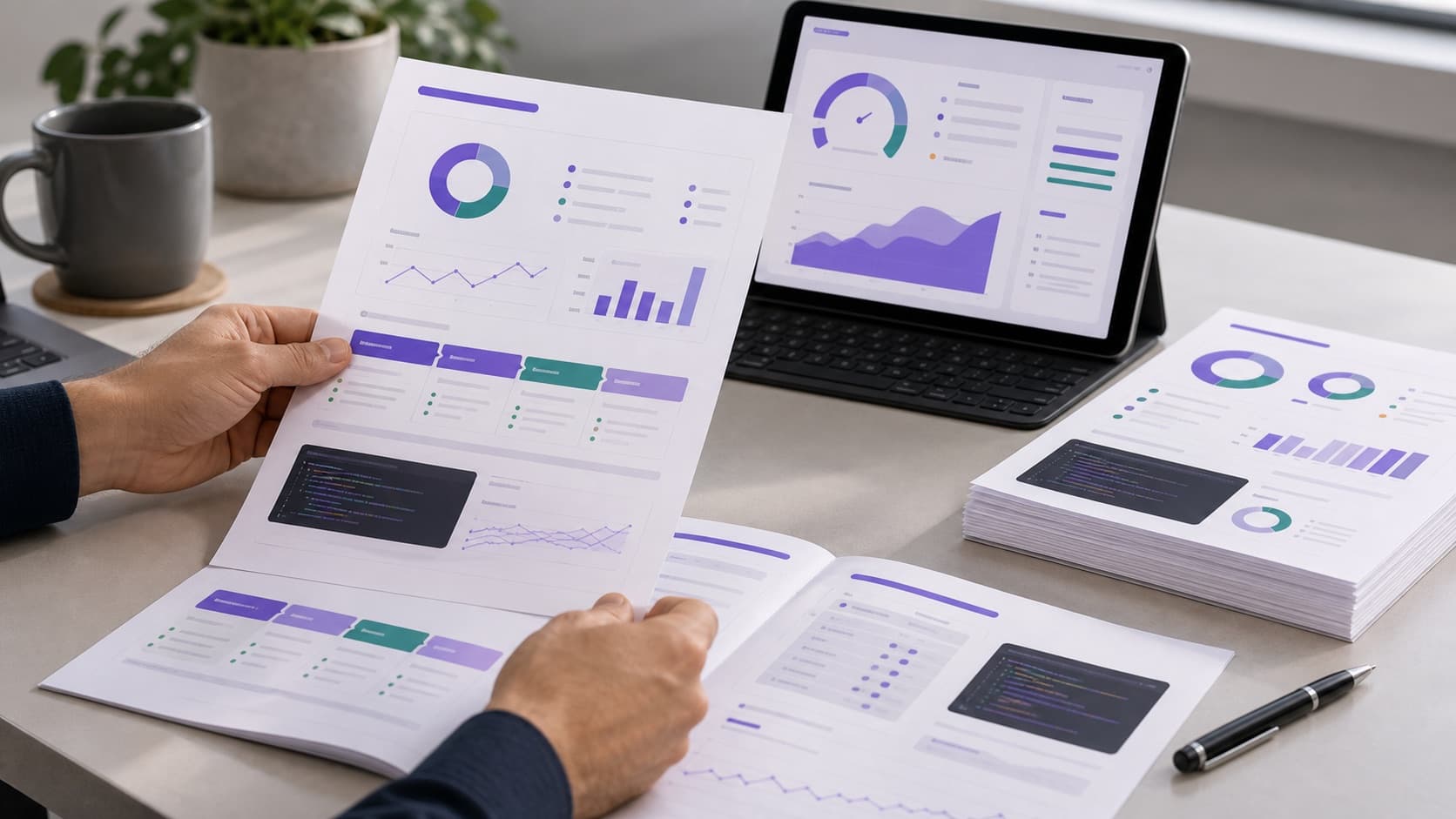 Client-ready SEO-Audit-Report mit abstrakten Scorekarten und Roadmap-Blöcken